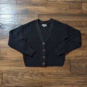 aerie knit cardigan sweater black size XXS